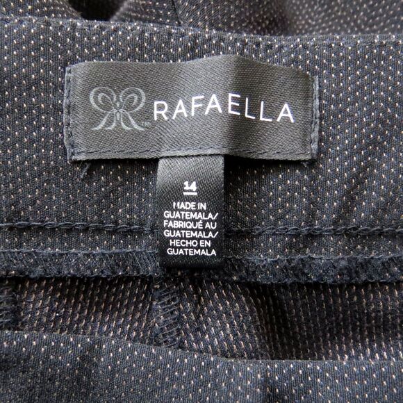 Rafaella Dress Slacks Classic Fit Clean Straight Leg Black Size 14 EUC - Picture 2 of 8
